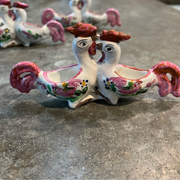 Luneville St Clement France Salt and pepper holders RARE VINTAGE France - Picture 7 of 13